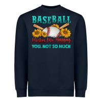 Navy baseball makes me happy you, not so much Heavyweight Sweatshirt - HRA Design Shop