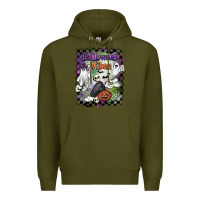 Army Green halloween vibes Premium Hoodie - BarkalooDesign