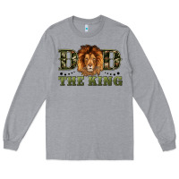 Heather Grey dad the king Long Sleeve Tee - Artiststas