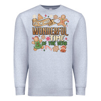 Heather Grey wonderful time Premium Sweatshirt - MaliasSmallBusiness