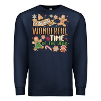 Navy wonderful time Premium Sweatshirt - MaliasSmallBusiness