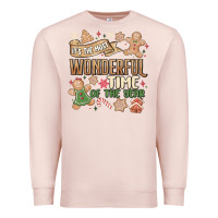 Pale Pink wonderful time Premium Sweatshirt - MaliasSmallBusiness