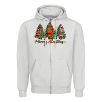 Dove Grey western christmas trees merry christmas Zipper Hoodie - Jasminsmagicworld