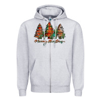 Western Christmas Trees Merry Christmas Zipper Hoodie | Teevron