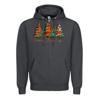 Smoke western christmas trees merry christmas Zipper Hoodie - Jasminsmagicworld