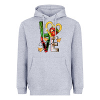 Heather Grey teacher love nca Heavyweight Hoodie - NancyCooperArtShop