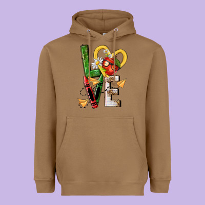 Teacher Love Nca Heavyweight Hoodie Designed By Nancycooperartshop