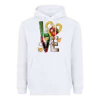 White teacher love nca Heavyweight Hoodie - NancyCooperArtShop