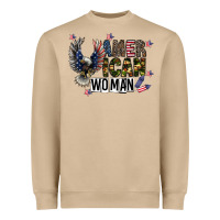 Mushroom american woman Heavyweight Sweatshirt - CowhideDigitalArt