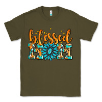 Army Green blessed mom with gemstone Classic Tee - AdoDesignShop