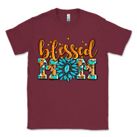 Burgundy blessed mom with gemstone Classic Tee - AdoDesignShop