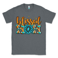 Charcoal Heather blessed mom with gemstone Classic Tee - AdoDesignShop