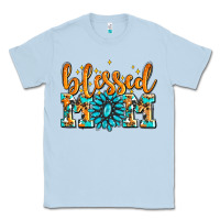 Dusty Blue blessed mom with gemstone Classic Tee - AdoDesignShop