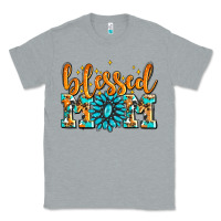 Heather Grey blessed mom with gemstone Classic Tee - AdoDesignShop
