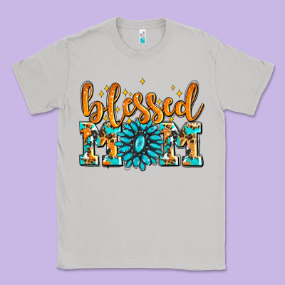 Blessed Mom With Gemstone Classic Tee Designed By Adodesignshop