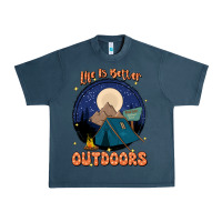 Midnight Navy life is better outdoors Urban Heavy Tee - JahusDesignShop