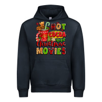 Navy hot cocoa and christmas movies Urban Hoodie - texasbilliewilder