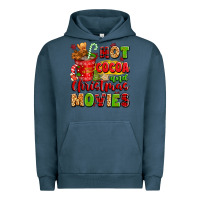 Pigment Midnight Navy hot cocoa and christmas movies Urban Hoodie - texasbilliewilder