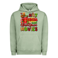 Pigment Oil Green hot cocoa and christmas movies Urban Hoodie - texasbilliewilder