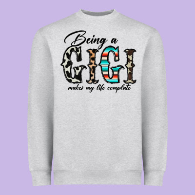 Being A Gigi Makes My Life Complate Heavyweight Sweatshirt Designed By Cowhidedigitalart