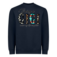 Navy being a gigi makes my life complate Heavyweight Sweatshirt - CowhideDigitalArt