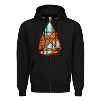 Black turquoise serape tooled leather arrowhead Zipper Hoodie - Jasminsmagicworld
