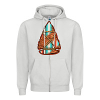 Dove Grey turquoise serape tooled leather arrowhead Zipper Hoodie - Jasminsmagicworld