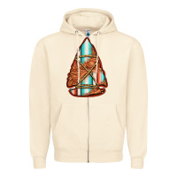 Sandshell turquoise serape tooled leather arrowhead Zipper Hoodie - Jasminsmagicworld