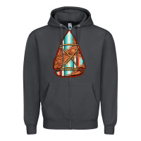 Smoke turquoise serape tooled leather arrowhead Zipper Hoodie - Jasminsmagicworld