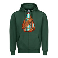 Sports Green turquoise serape tooled leather arrowhead Zipper Hoodie - Jasminsmagicworld
