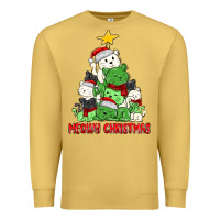 Antique Gold meowy christmas cat tree Premium Sweatshirt - MaliasSmallBusiness