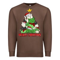 Chestnut meowy christmas cat tree Premium Sweatshirt - MaliasSmallBusiness
