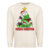Sandshell meowy christmas cat tree Premium Sweatshirt - MaliasSmallBusiness