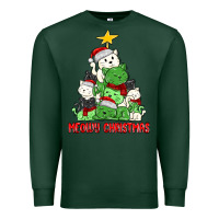 Sports Green meowy christmas cat tree Premium Sweatshirt - MaliasSmallBusiness
