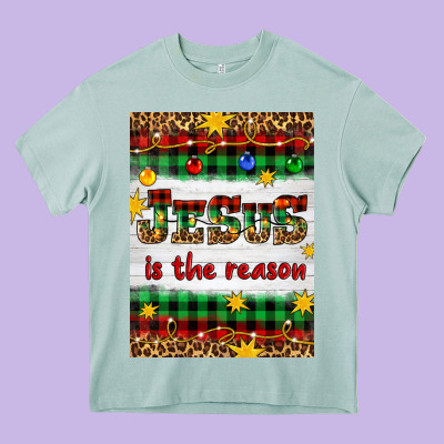 Christmas Jesus Is The Reason Heavy Core Tee Designed By Artiststas