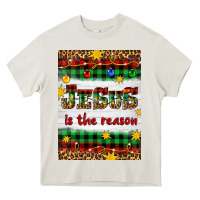 Cream Christmas Jesus Is The Reason Heavy Core Tee - Artiststas