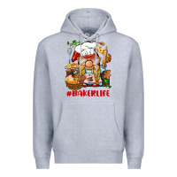 Heather Grey baker life gnome Premium Hoodie - BarkalooDesign