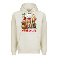 Oatmeal Heather baker life gnome Premium Hoodie - BarkalooDesign