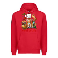 Red baker life gnome Premium Hoodie - BarkalooDesign