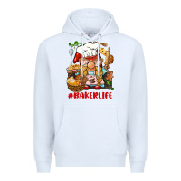 White baker life gnome Premium Hoodie - BarkalooDesign