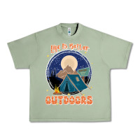 Oil Green life is better outdoors Urban Heavy Tee - JahusDesignShop