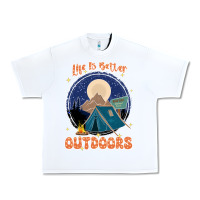 White life is better outdoors Urban Heavy Tee - JahusDesignShop