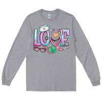 Heather Grey love nurse Long Sleeve Tee - BundleAndBundleShop