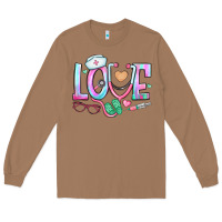Toasted Coconut love nurse Long Sleeve Tee - BundleAndBundleShop