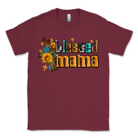 Burgundy blessed mama Classic Tee - AdoDesignShop