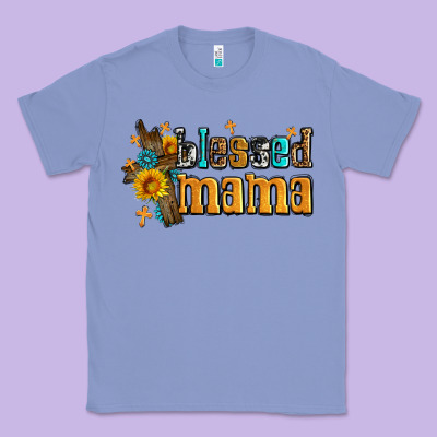 Blessed Mama Classic Tee Designed By Adodesignshop