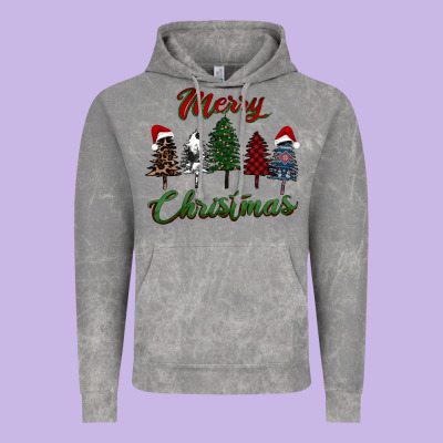 Merry Christmas Trees Vintage Hoodie Designed By Ranaportraitstore