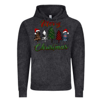 Vintage Black merry christmas trees Vintage Hoodie - RanaPortraitStore