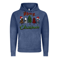 Vintage Denim merry christmas trees Vintage Hoodie - RanaPortraitStore