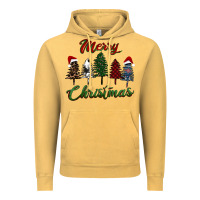 Vintage Mustard merry christmas trees Vintage Hoodie - RanaPortraitStore